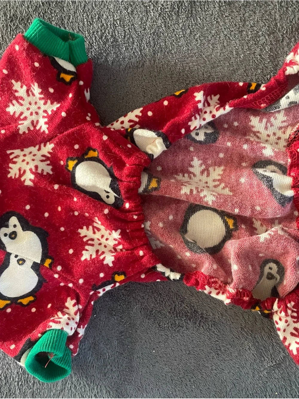 Kids Red Penguin Holiday Headband -
